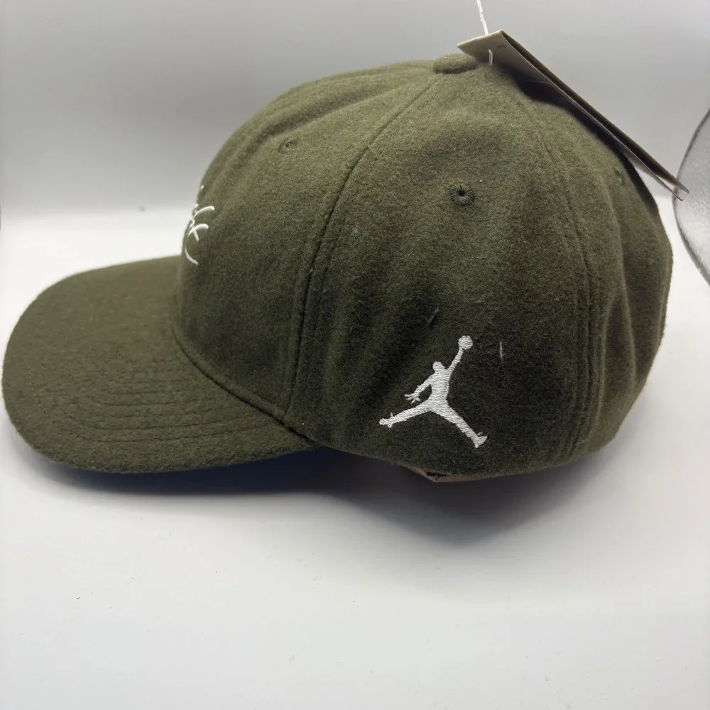 Jordan Flight Adult Unisex Olive Green Wool Blend LXL Baseball Cap New With Tags